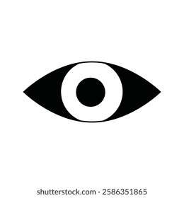 Eye icon, black eyeball icon.