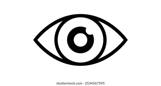 Eye icon, black eyeball icon Design Template.