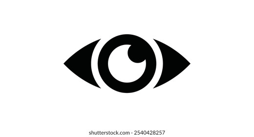 Eye icon, black eyeball icon Design Template.