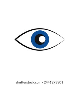 Eye icon. Black icon isolated on white background. Eye silhouette. Simple icon. Web site page and mobile app design vector element 6 9 0