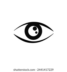 Icono de ojo. Icono negro aislado sobre fondo blanco. Silueta de ojos. Icono simple. Elemento vectorial de diseño de página web y aplicación móvil 8 9 8