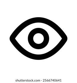 Eye icon. Black Eye icon on background. Vector illustration