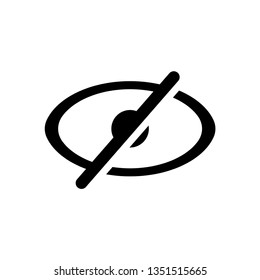 Eye icon. Black icon on white background. Eye for web design and decoration of greeting cards.