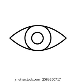 Eye icon. Black Eye icon on white background. Vector illustration
