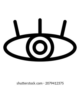 eye icon with black outline style