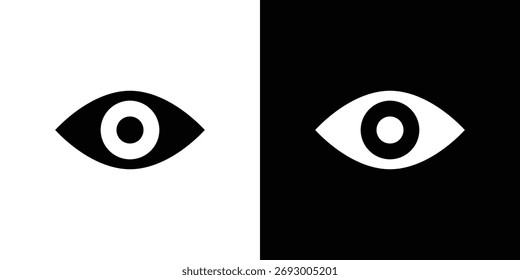 Eye icon. The black silhouette vector