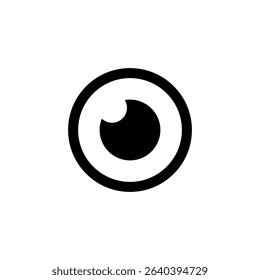 Eye icon. Black vector illustration.