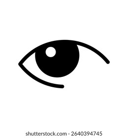 Eye icon. Black vector illustration.