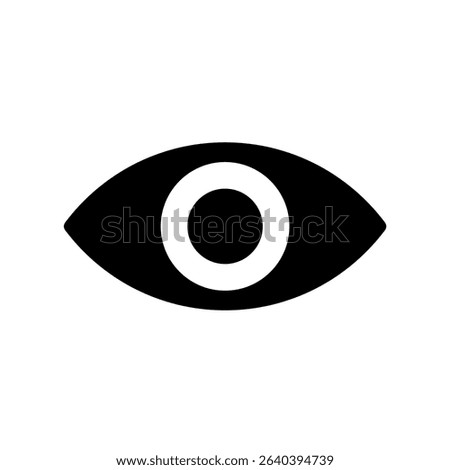 Eye icon. Black vector illustration.