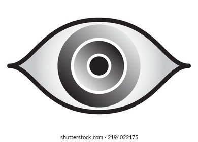 Eye Icon Black White Illustration Stock Vector (royalty Free 