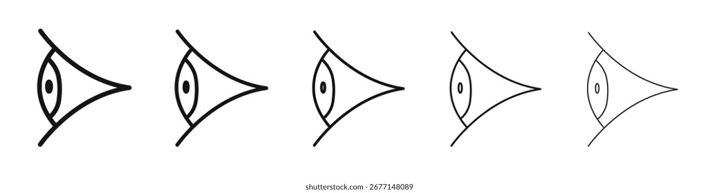 Signo de Vector blanco y negro del icono del ojo