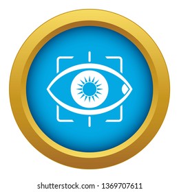 Eye icon blue vector isolated on white background for any design