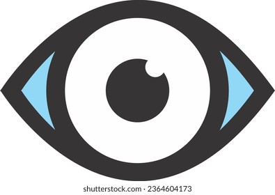 eye icon blue vector transparent shiny 