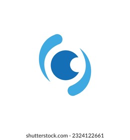 Eye icon business logo vector image