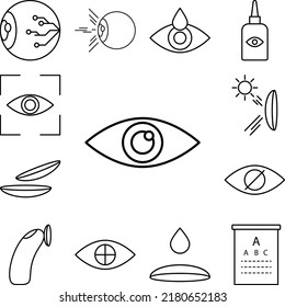 icono de vista en una colección con otros elementos