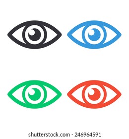 eye icon - colored vector illustration