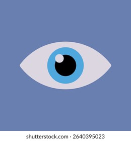 Eye icon. Colored vector illustration.