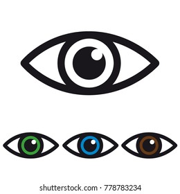 Eye Icon - Colorful Vector Set
