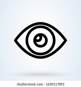 Eye icon. Computer vision, Image recognition symbols. Vision, look icons for modern web and mobile UI designs.