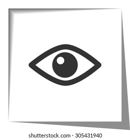 Eye icon with cut out shadow effect