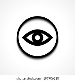 Eye icon design in flat style