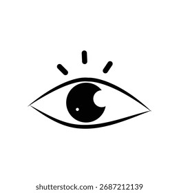 Plantilla de diseño de icono de ojo aislada