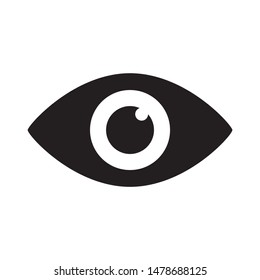 Eye icon design. eye icon in trendy flat style design. eye symbol icon. Vector illustration.