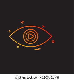 Eye icon design vector 