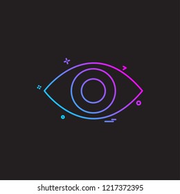 Eye icon design vector 