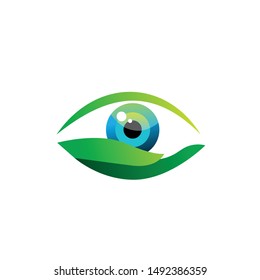 Eye icon design vector template. geometric , colorful logo