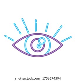 eye icon design, View look vision optical human see medicine watch outline and sight theme Vector illustration