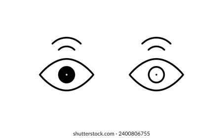 Eye icon design with white background stock illustration