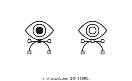 Diseño de icono de ojo con fondo blanco ilustración de stock