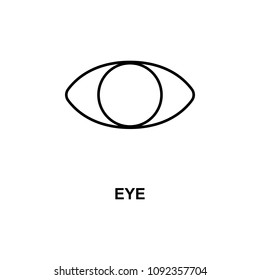 eye icon. Element of simple web icon with name for mobile concept and web apps. Thin line eye icon can be used for web and mobile on white background