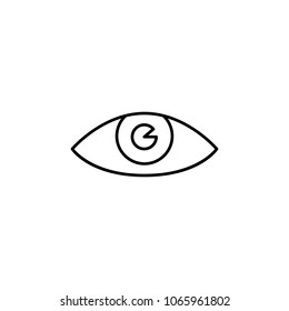 eye icon. Element of simple icon for websites, web design, mobile app, info graphics. Thin line icon for website design and development, app development  on white background