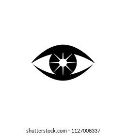 eye icon. Element of tattoo icon for mobile concept and web apps. Glyph style eye icon can be used for web and mobile on gray background