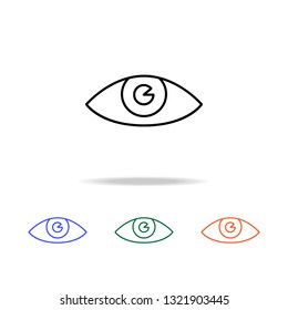 eye icon. Elements of simple web icon in multi color. Premium quality graphic design icon. Simple icon for websites, web design, mobile app, info graphics