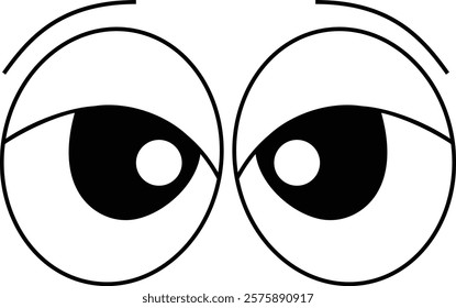 Eye icon, Eye emoji symbol. Chat message sticker icon. cartoon image of eyes, vision Vector logo design template isolated on transparent background, Elements for Web Page, Mobile App, UI, UX Design