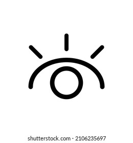 Eye icon to express awareness. Vector.