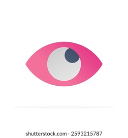 eye icon eyeball sign, colored flat vector. modern and minimalist design