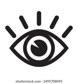 Eye icon, eyeball icon, vector