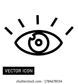 
eye icon. eyes with outline style. symbol of the sense of sight
