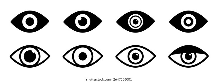 Eye icon. Eyesight symbol vector illustration. Eyes looking symbol