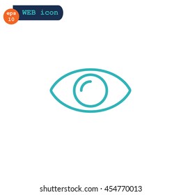  Eye icon flat.