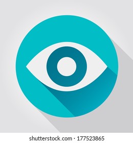 Eye icon, flat design