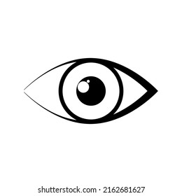 Icono ocular. Diseño plano sobre el vector de fondo blanco