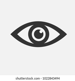 Eye icon. Flat design style.