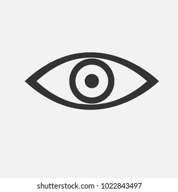 Eye icon. Flat design style.