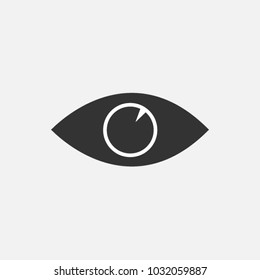Eye icon. Flat design style.