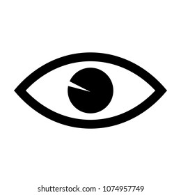 Eye icon. Flat design style.